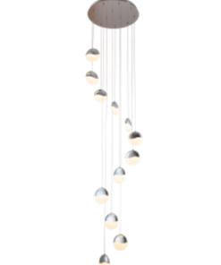 Lustra LED FS-027-D12A D525x2.5m 72W 3000K,chrome, LuminaLed
