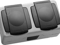 PRIZA DUBLA EXTERIOARA EURO IP44