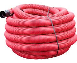 Tub gofrat 450N 63 mm roșu