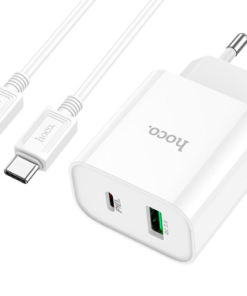 Charger Hoco C80A Rapido PD20W+QC3.0 with cable Lightning White