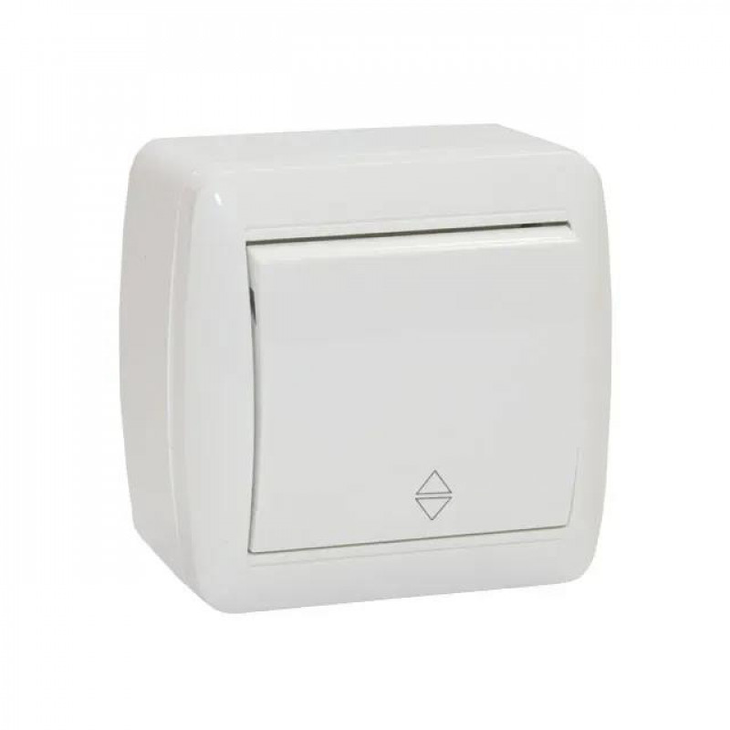 Întrerupător unitar cu indicator Elmos 10 A 230 V alb