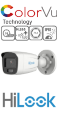 IPC-B129H IP CAMERA (BULLET COLORVU 2MPX 2.8MM) HILOOK