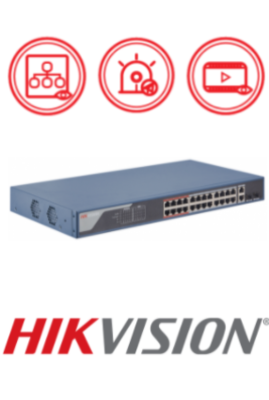 DS-3E1326P-SI Switch Smart PoE (24 PoE Long distance + 2 Gigabit)