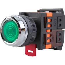 Buton cu iluminare IEK ABLF-22 1P 240 V 10 A IP40 verde