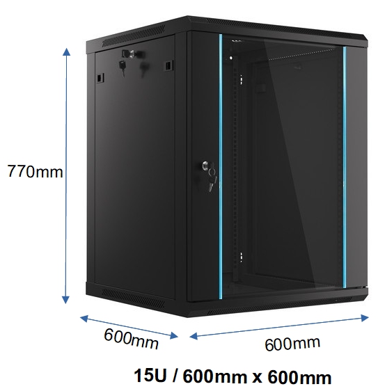 19” Rack-Mount 15U/600*600 black