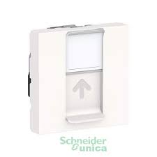 Priză de date Schneider-Electric RJ45 unica Studio alb