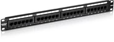 24 PORTS UTP CAT.5E PATCH-PANEL BLACK