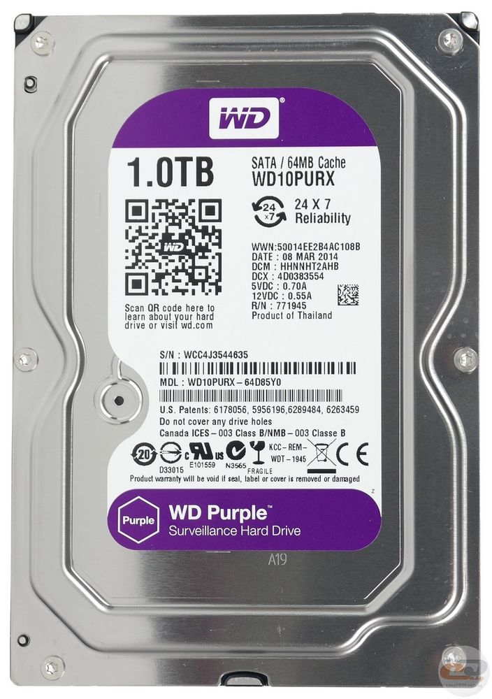 HDD 1TB WD10PURX