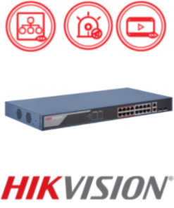 DS-3E1318P-SI SWITCH SMART POE (16 POE LONG DISTANCE + 2 GIGABIT)