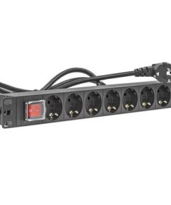 Surge Protector Black 2.0m 9 Sockets 16A 19" 1U